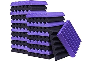 24 Pack 2" Acoustic Foam Panels for Enhanced Sound Absorption and Noise Cancellation