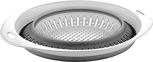 Coladores plegables coladores para frutas vegetales alimentos tamaños 8 - 2 cuartos gris