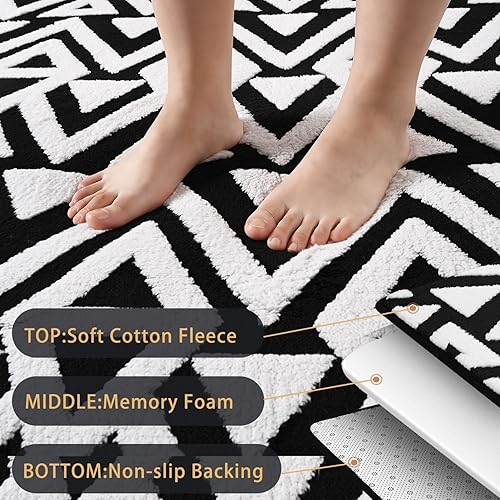 Miniatura 5 de Alfombra de área suave para sala de estar, alfombra de espuma viscoelástica de 6 x 9 pies para dormitorio, alfombra geométrica de interior grande y