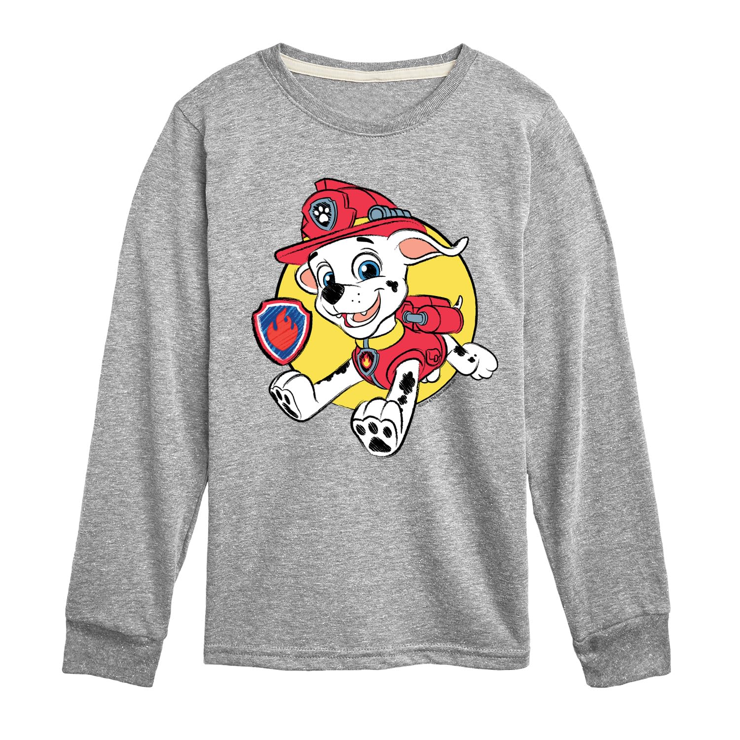 HYBRID APPAREL - Paw Patrol - Marshall Sketch - Toddler & Youth Long Sleeve Graphic T-Shirt