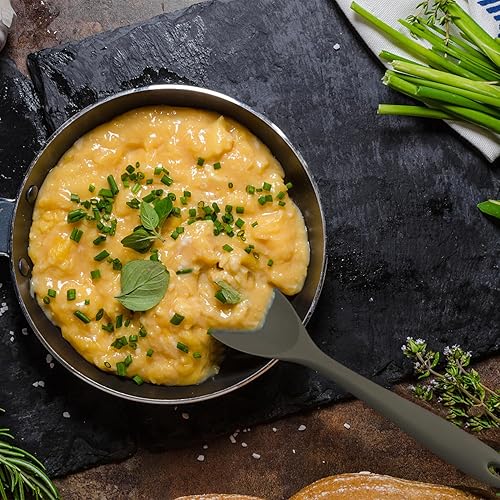 Miniatura 6 de Cuchara de espátula de silicona, cuchara de goma resistente al calor, raspadores flexibles antiadherentes sin costuras para hornear, herramienta de