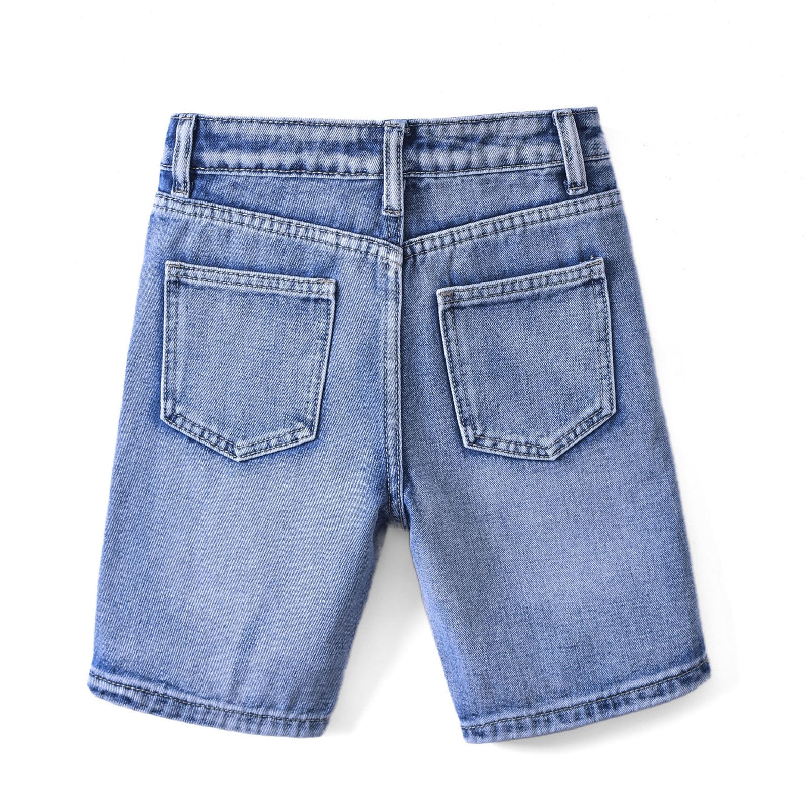Pantaloncini di Jeans Strappati per Bambino Pantaloni Corti Elastica in Vita Pantaloncino in Denim Estate Casual Pantaloni con Tasche Ragazzi Ragazze Jeans Short Comodi Shorts da All'Aperto