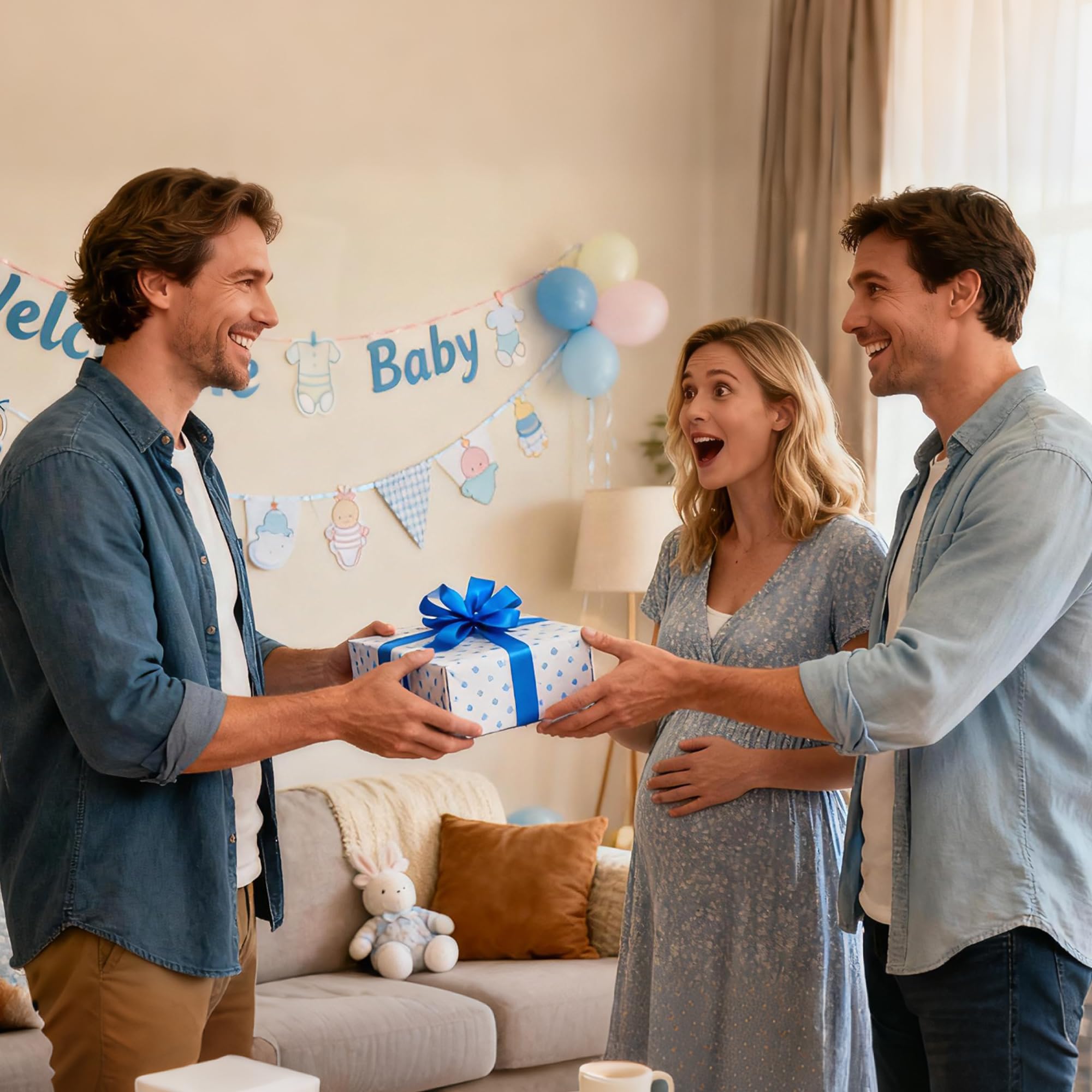 GloTika Babynest Neugeborene Liege mit atmungsaktivem & weichem Bezug für Zuhause und Reisen, niedliches Muster 0-24 Monate Neugeborene Babys Essentials Geschenke, Himmel