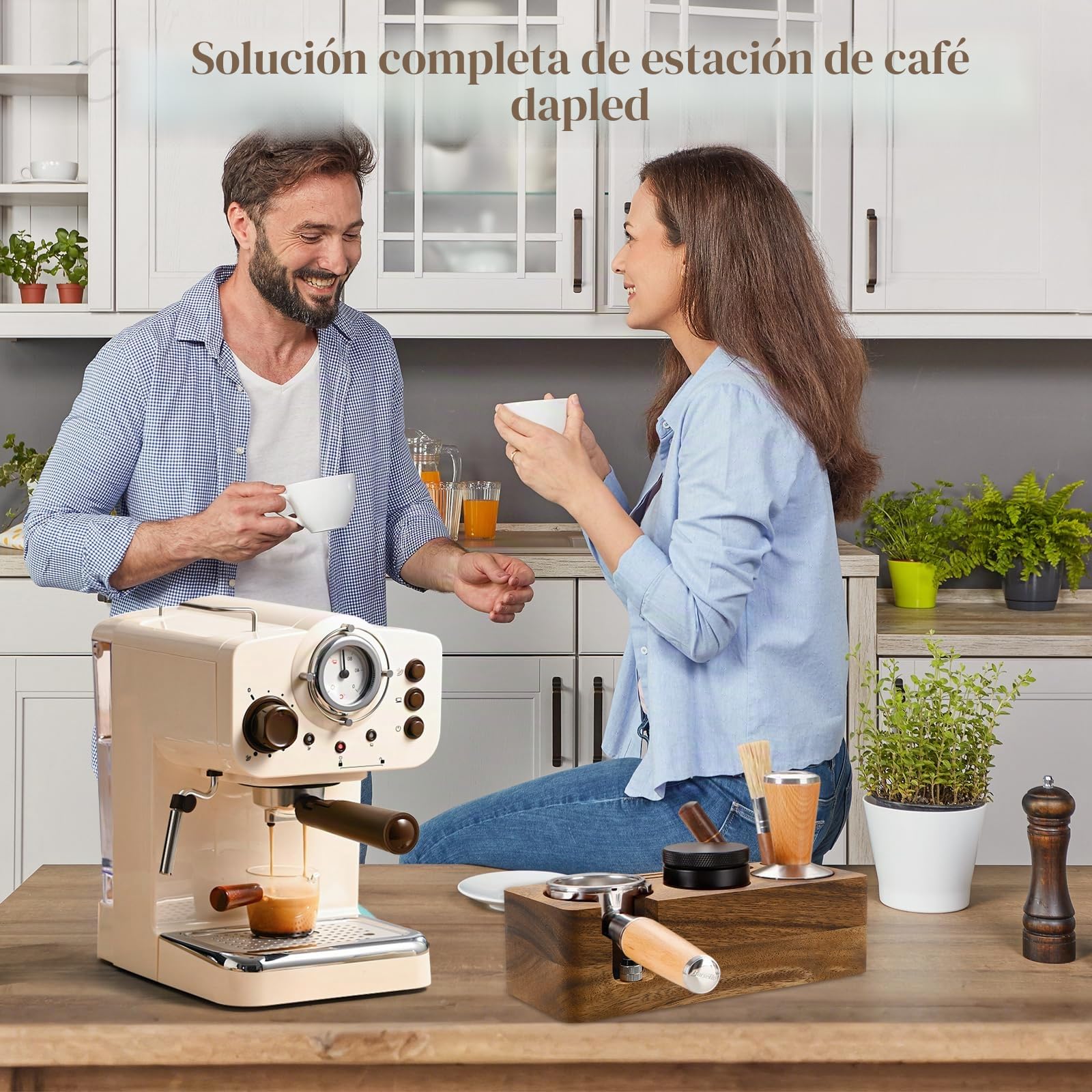 Estación de prensado para Espresso, estación de prensado Multifuncional, estación de prensado Antideslizante Apta para almacenar prensadores de 51-58 mm