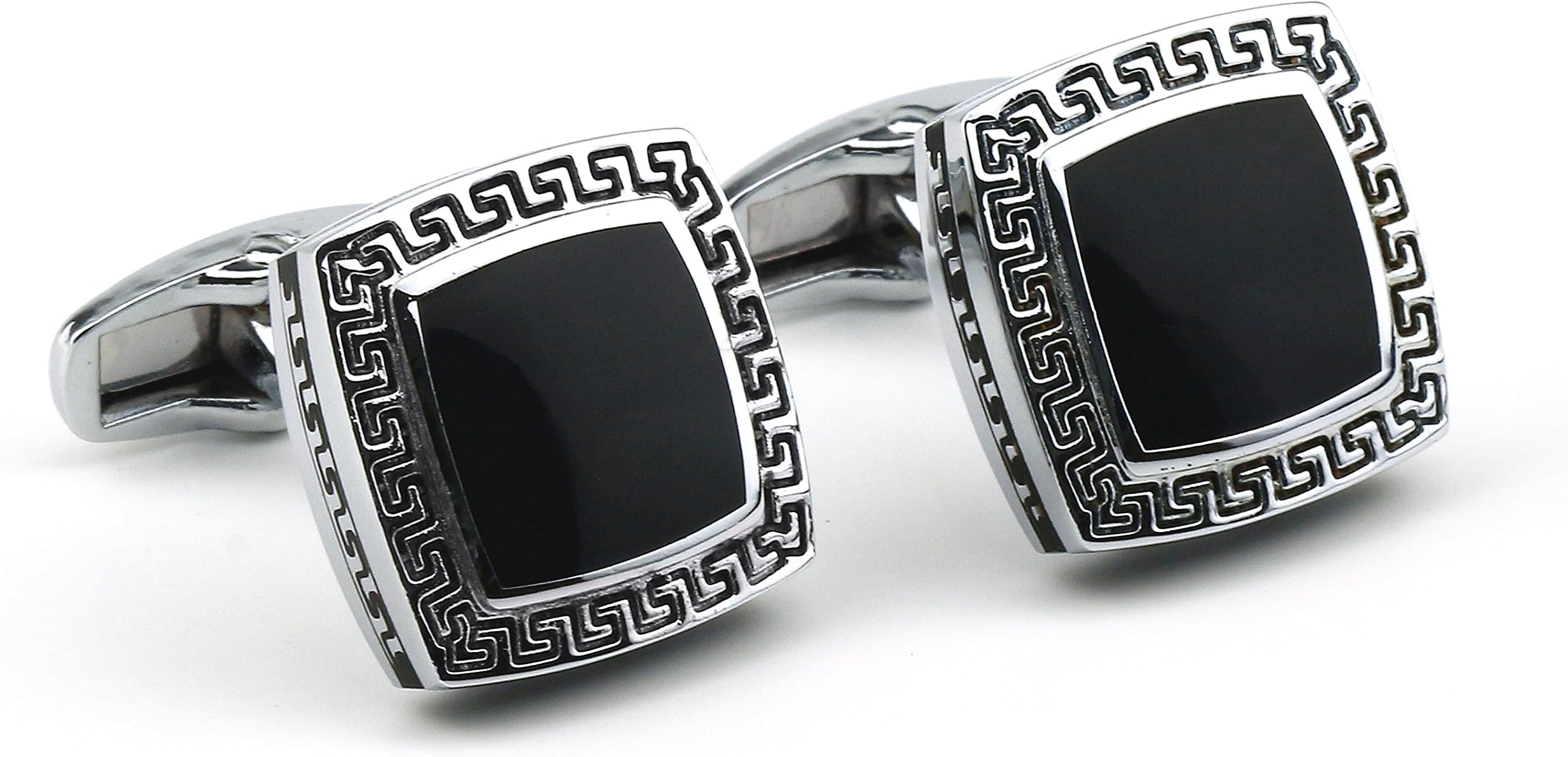 VALDERO® Cufflinks -"Black-Silver Square" in decent Case