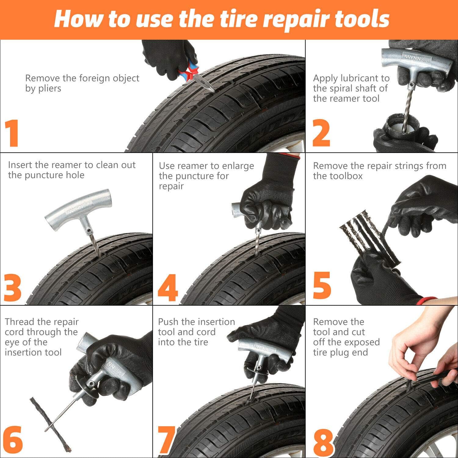 Booster Pack Tayar Repair Kit Car Tubeless Motorcycle Tubeless