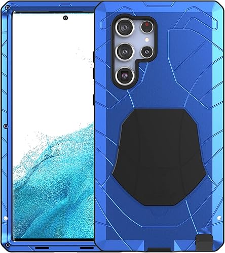 Funda protectora para Galaxy S22 Ultra Metal, Galaxy S22 Ultra resistente, funda protectora de silicona resistente a prueba de golpes para Samsung