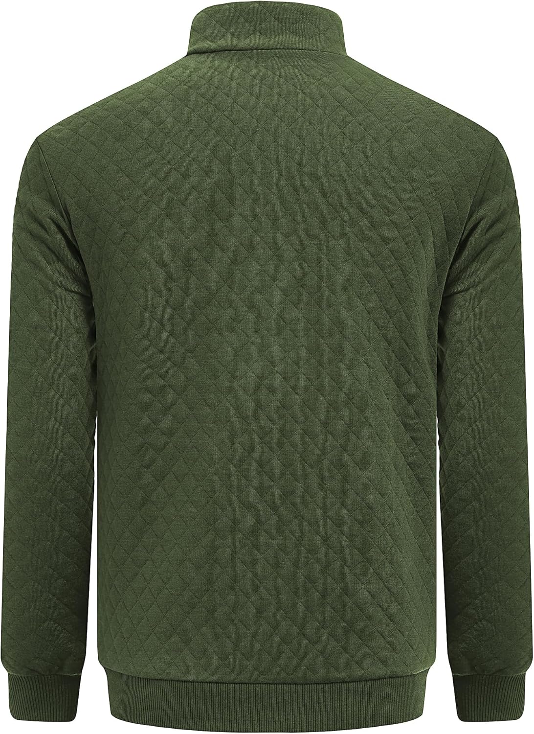 URRU Men's Quilted Sweatshirt Contrast Stand Collar Dressy Casual Long Sleeve Quarter Botton Fall Pullover Sweaters S-2XL - Image 7