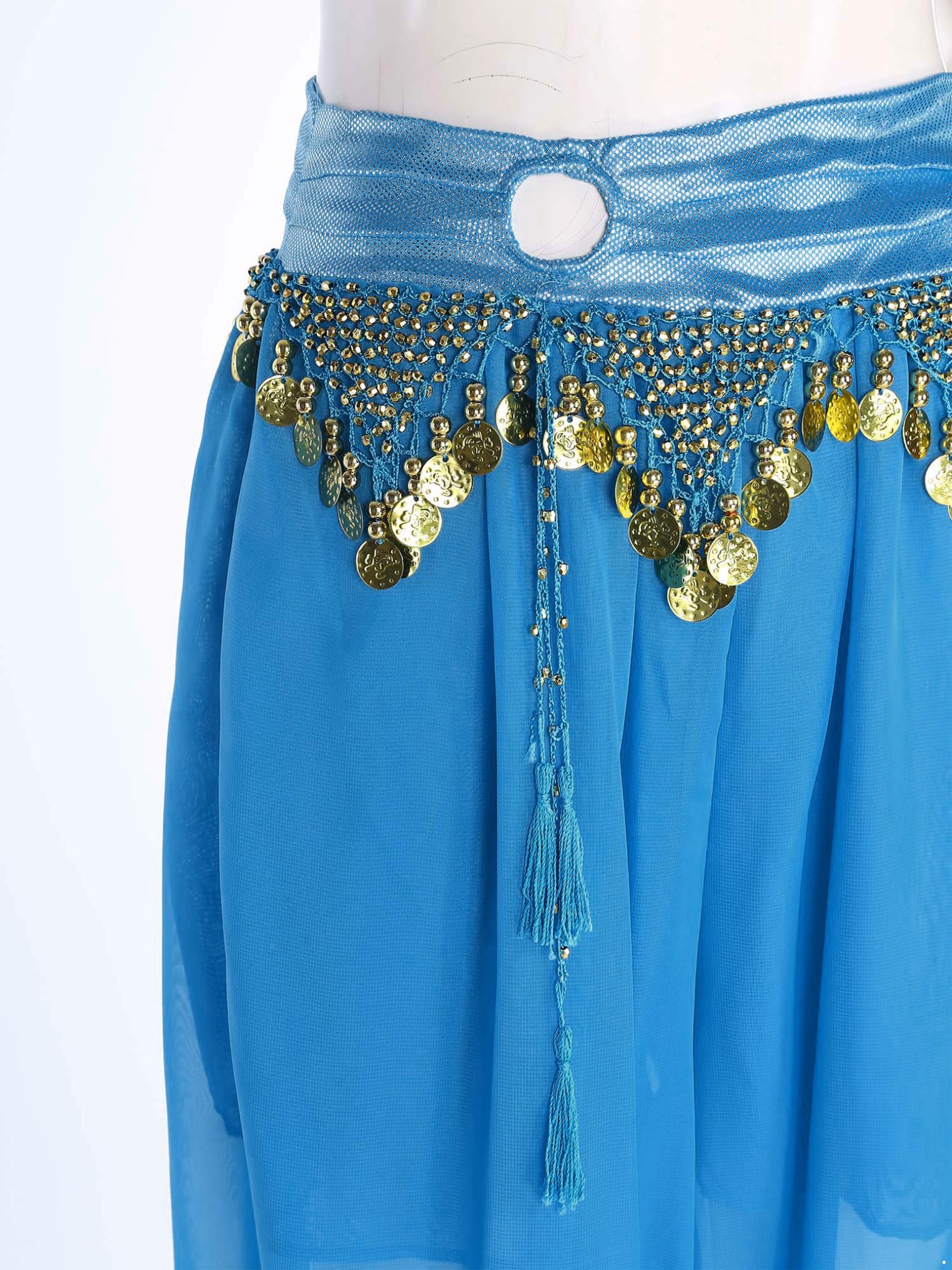 Costume de Danse du Ventre Femme Pantalon Danse Orientale Costume Belly Dance Paillette Pantalon Sarouel à Sequins Costume Spectacle