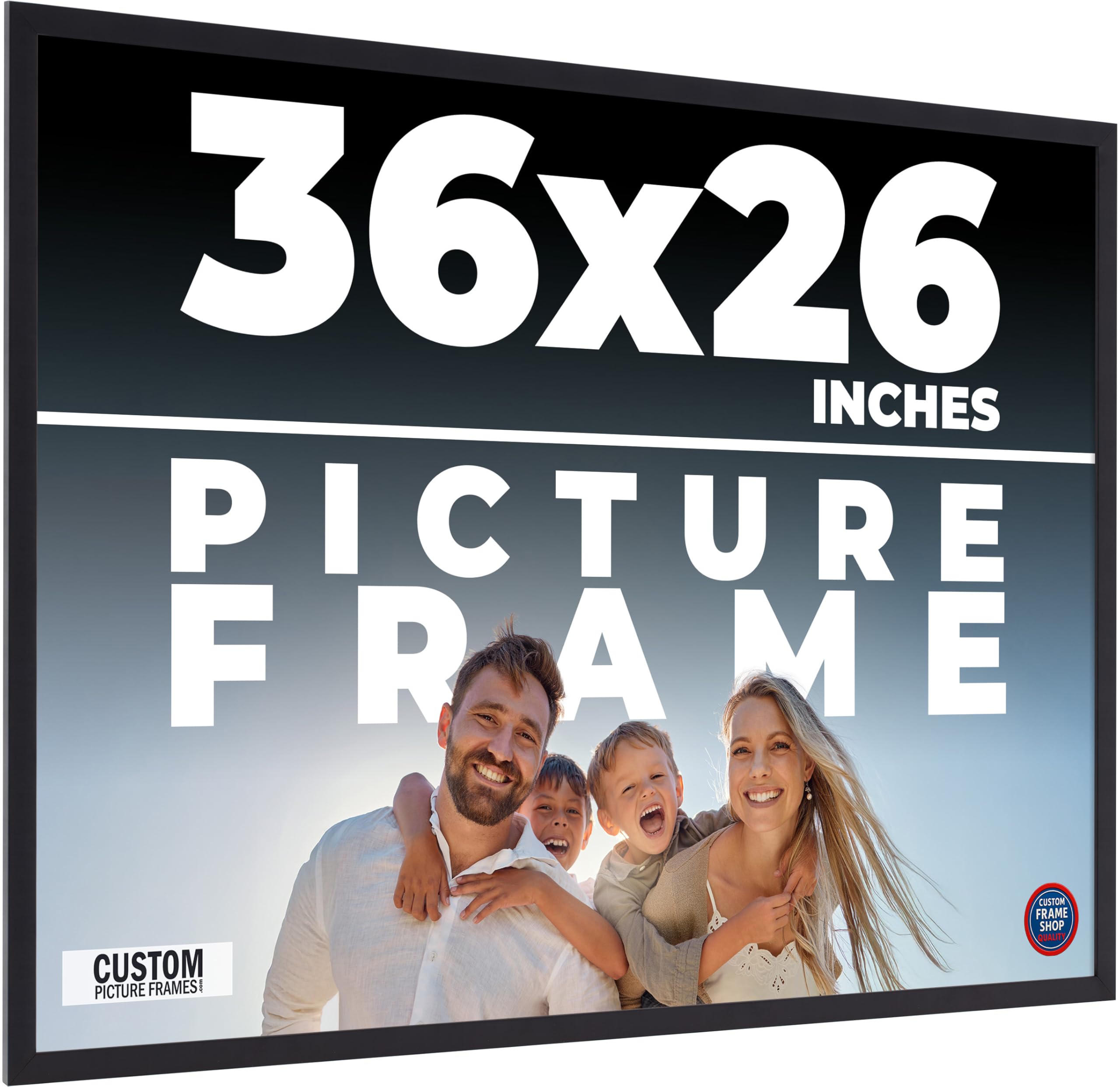 CustomPictureFrames 36x26 Real Wood Frame