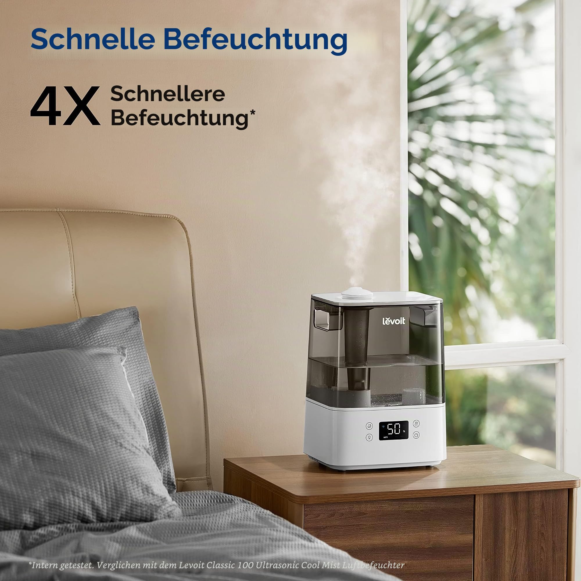 LEVOIT 6L Luftbefeuchter Top-Fill Humidifier Wlan 28dB mit APP & Alexa Steuerung & Luftbefeuchter Ersatzfilter Fängt feine Partikel im Wassertank auf