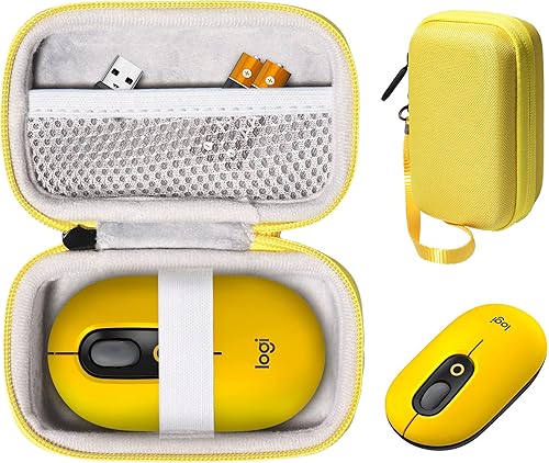 CaseSack Funda para ratón Logitech POP, ratón inalámbrico Bluetooth (amarillo)