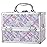 FRENESSA Makeup Train Case 8.85 Inch Portable Makeup Case Organizer Cosmetic Box Make Up Box Makeup Organizer Cosmetic Storage Cases with Locking Nail Kit Organizer Small Travel Case Pink Plaid