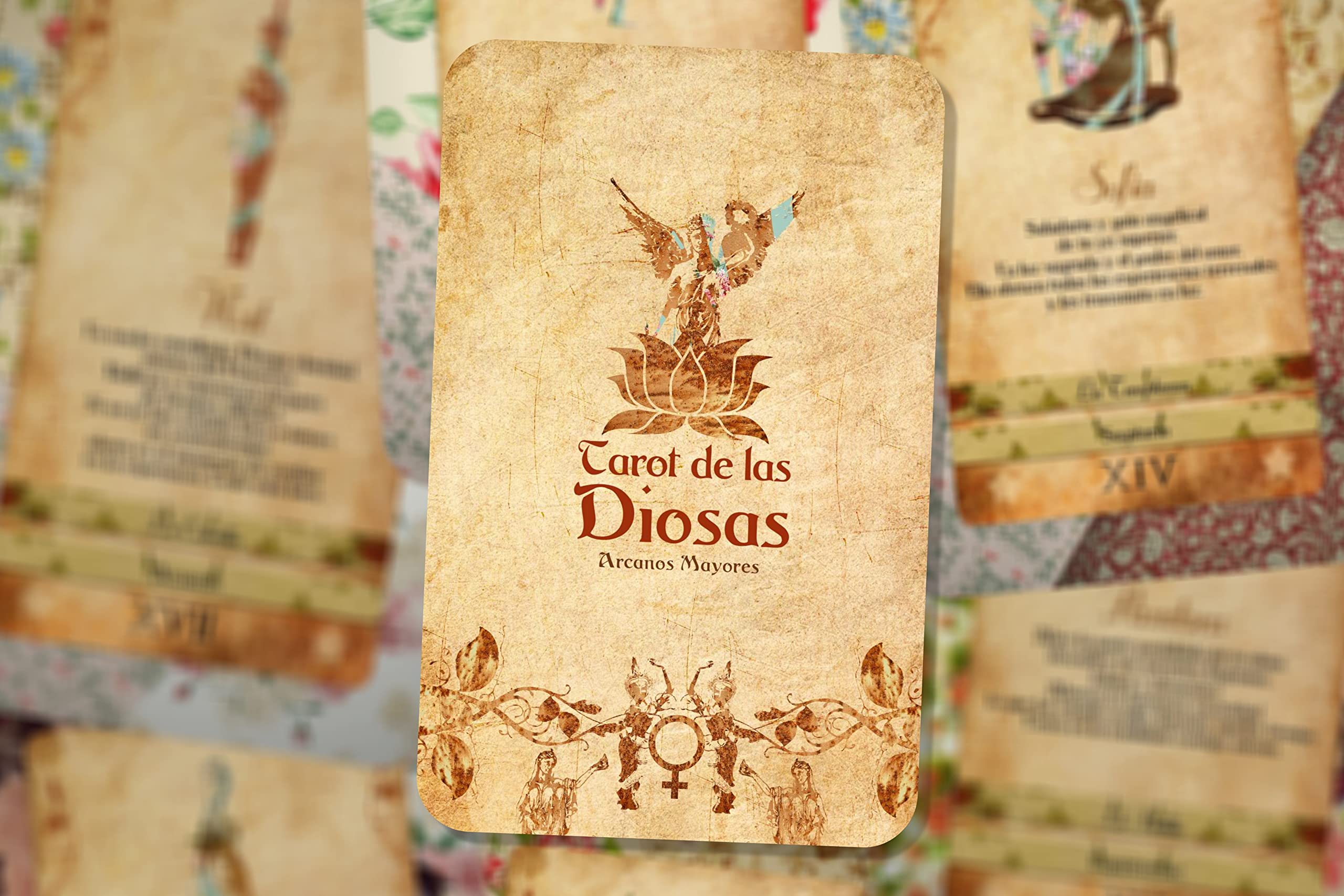 Tarot Deck - Cartas de poder de la diosa - Arcanos mayores - Oráculo femenino sagrado (español)
