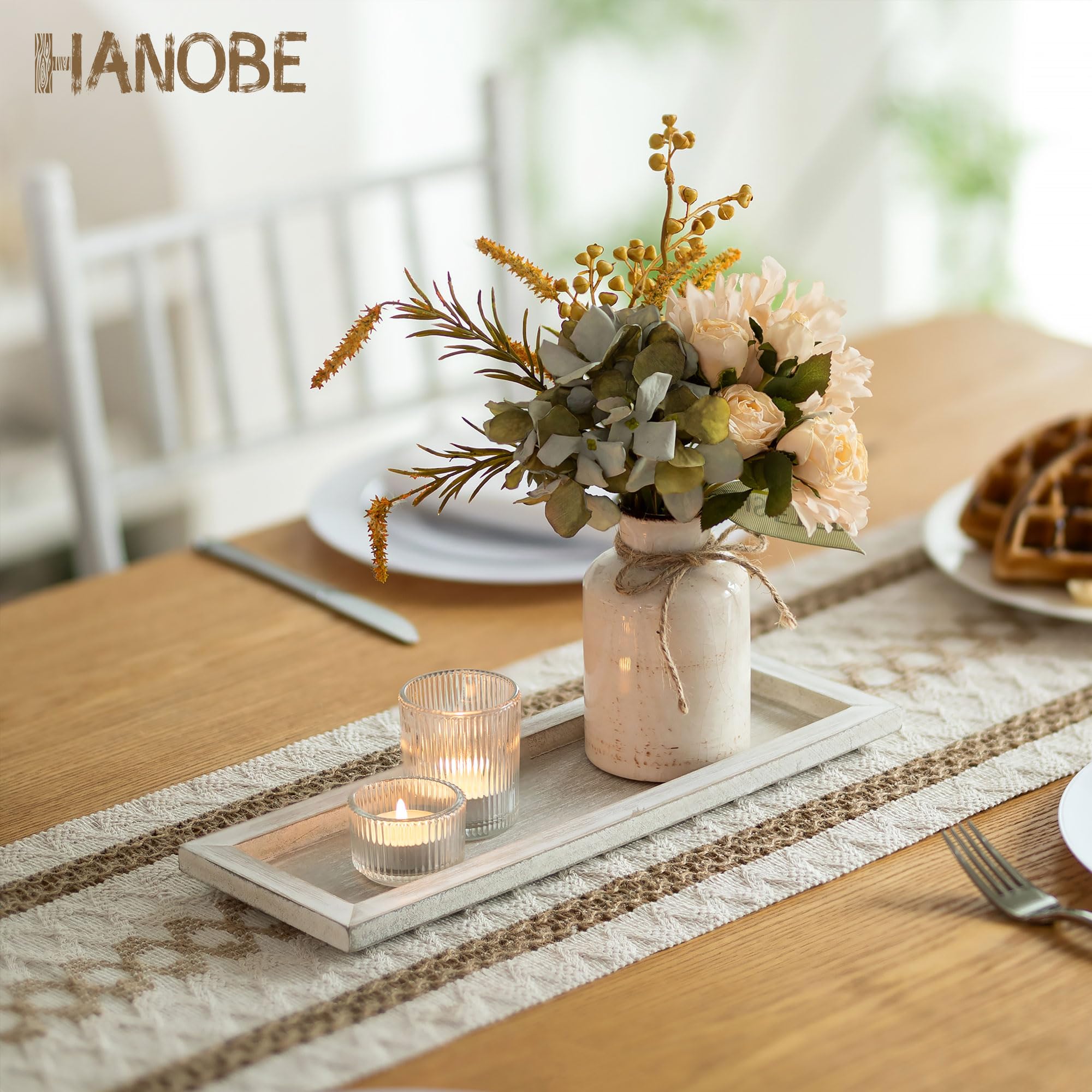Amazon.com: Hanobe Decorative Candle Tray for Table Centerpiece