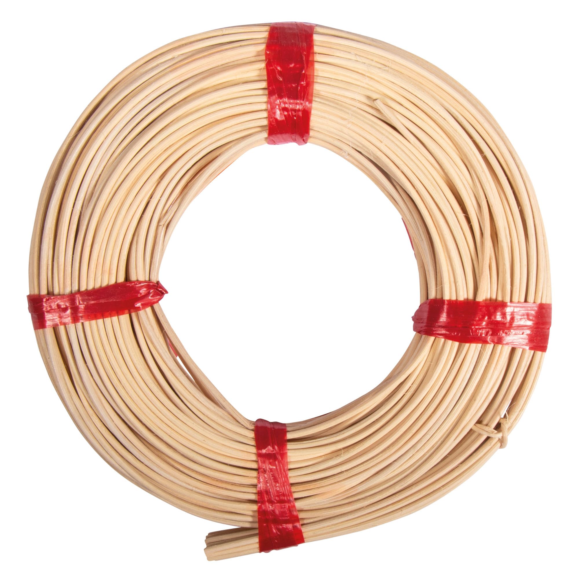 Rayher Coil of Round Rattan Reed for Basket Making and Weaving, Coil of Reeds 125g, Round Reed for Basketry, Diameter 2.4mm, No 5, natural, 6502500