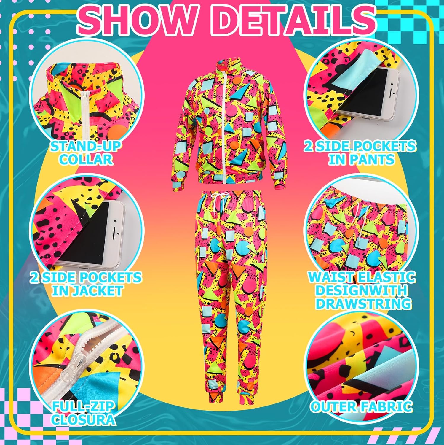 Mepase Retro 80s 90s Outfit for Men Side Taping Sportswear Urbanwear Streetwear Casual Long Sleeve 90s Tracksuit for Jogger - Image 3