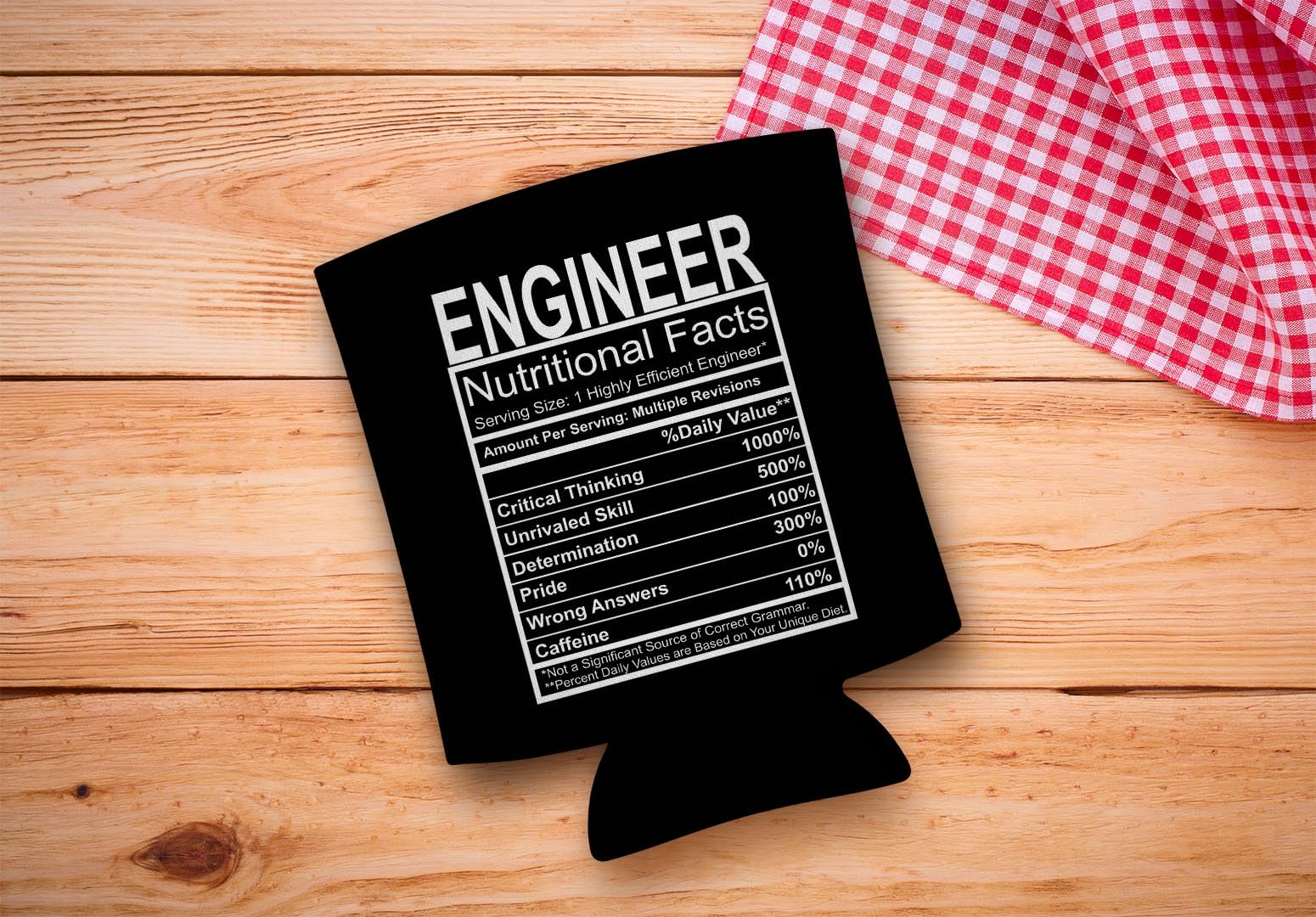 Engineering Gifts Engineer Nutritional Facts Engineer Gag Gifts Electrical Engineer Gifts 2-Pack Can Drink Thermocoolers