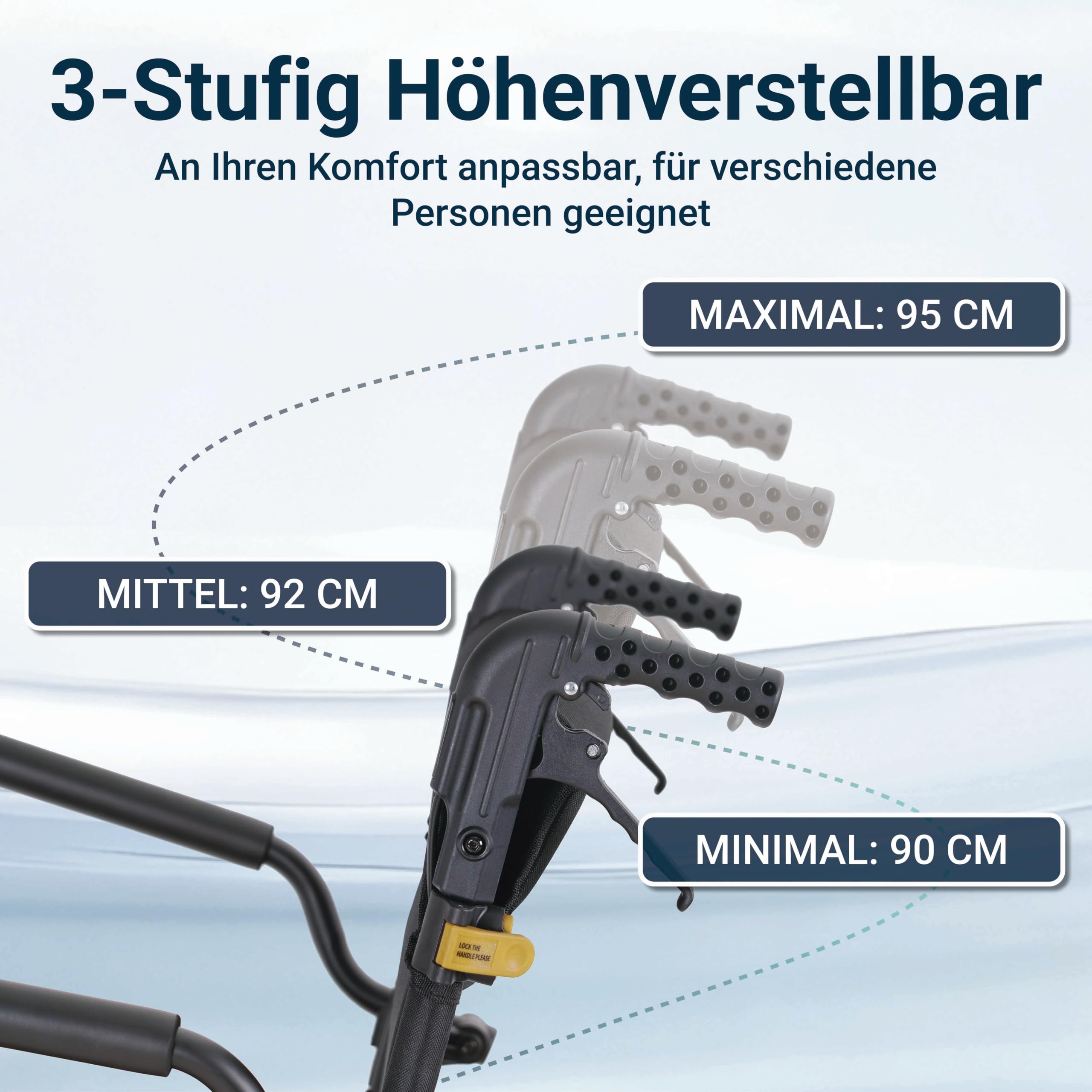 Rollstuhl Faltbar Leicht Reiserollstuhl bis 136 kg | Schmal Rollstühle Klappbar Aluminium mit Ausziehbarem Zuggriff Rutschfeste Fußstütze für Senioren Wohnung & Reisen