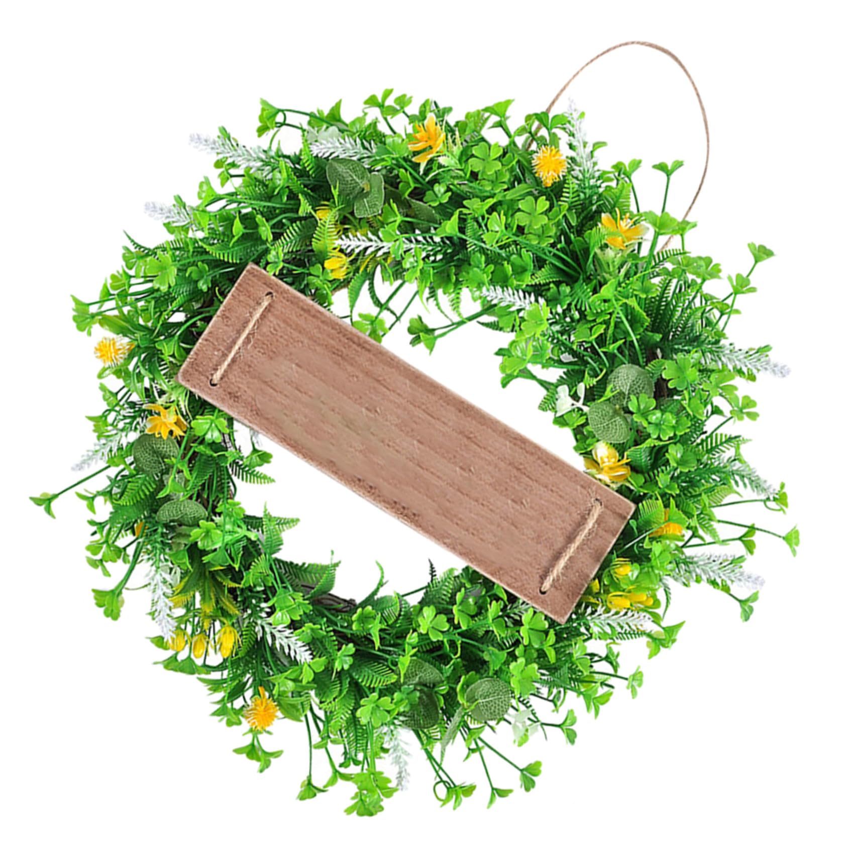 Cabilock Decorazioni Per La Casa Ghirlanda Primaverile Ghirlanda Di Foglie Verdi Artificiali Foglie Realistiche Non Necessita Di Annaffiatura 40 Cm Stile Pasquale