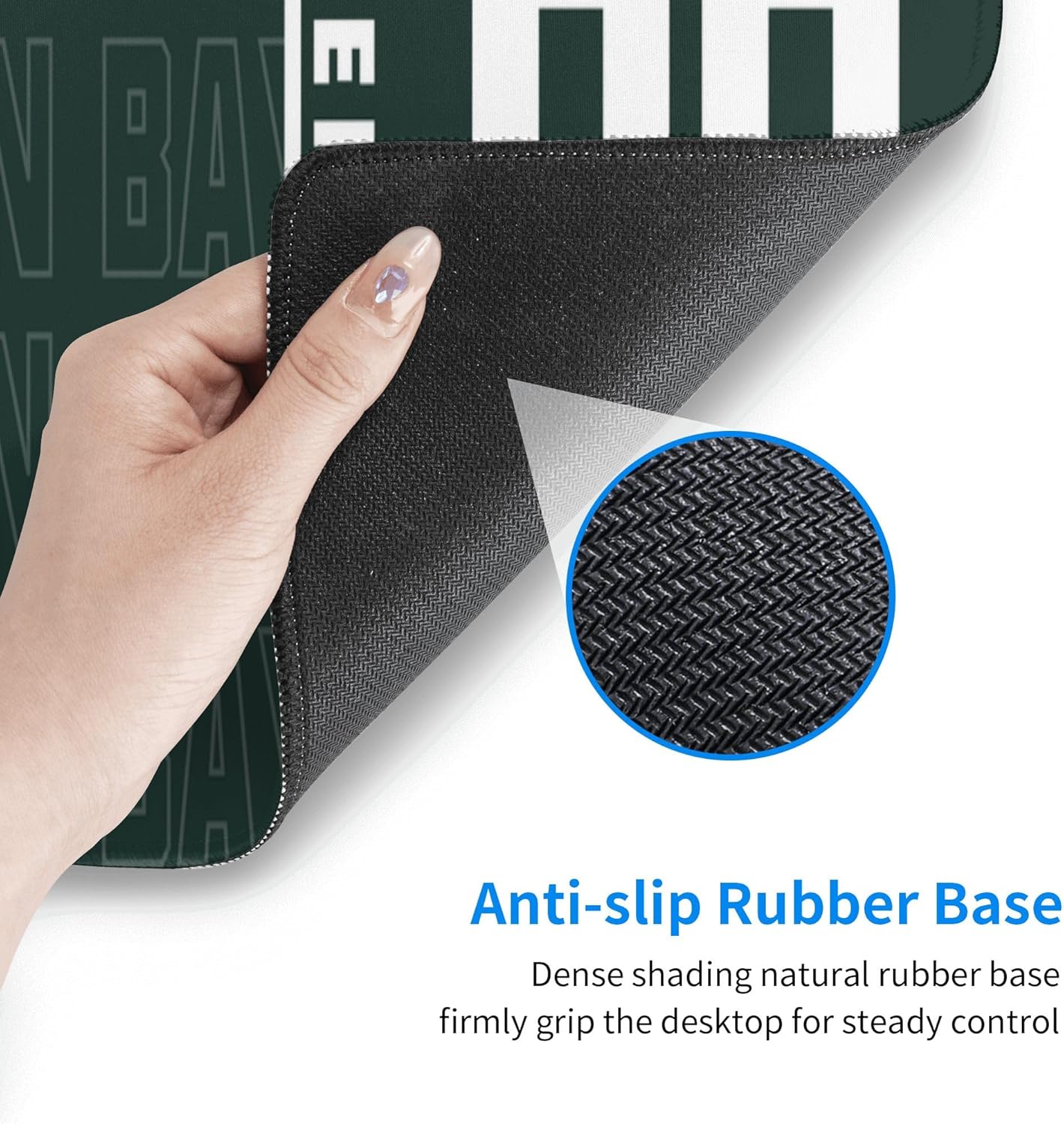 Green Bay Custom Mouse Pad for Men Women Youth and Sport Fans Gifts Personalized Name and Number