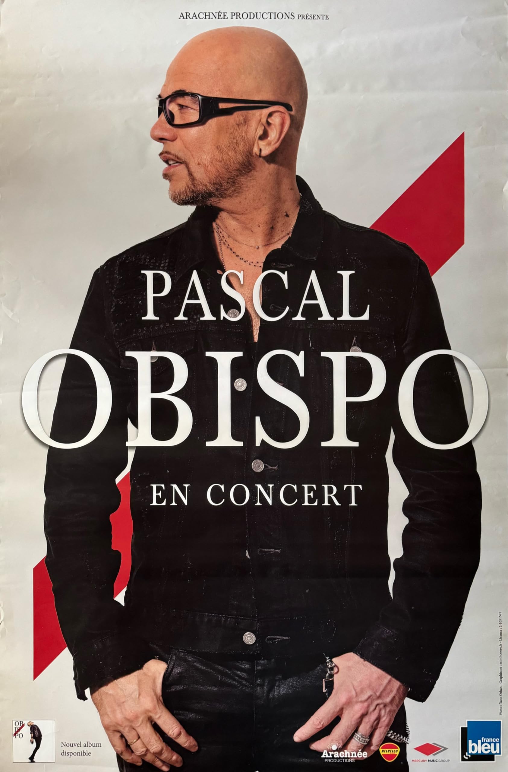 Poster AFFICHE / Pascal Obispo - en Concert 2019-80 x 120 cm