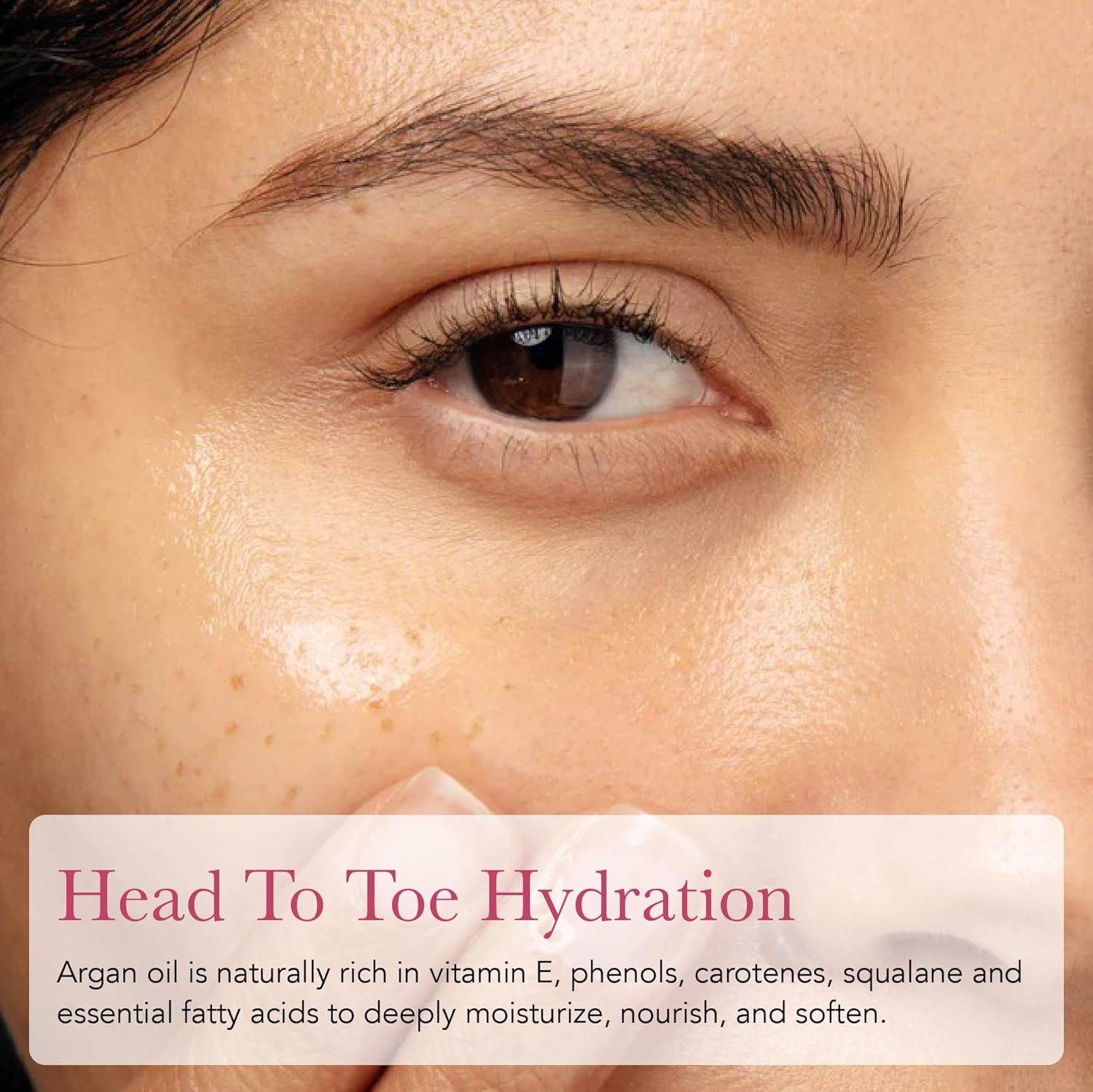 100% PURE Argan Oil, Cold-Pressed, Natural Moisturizer for Skin, Hair & Nails, Facial Serum, Hair Detangler, Cuticle Oil, Makeup Remover - 1.52 Fl Oz