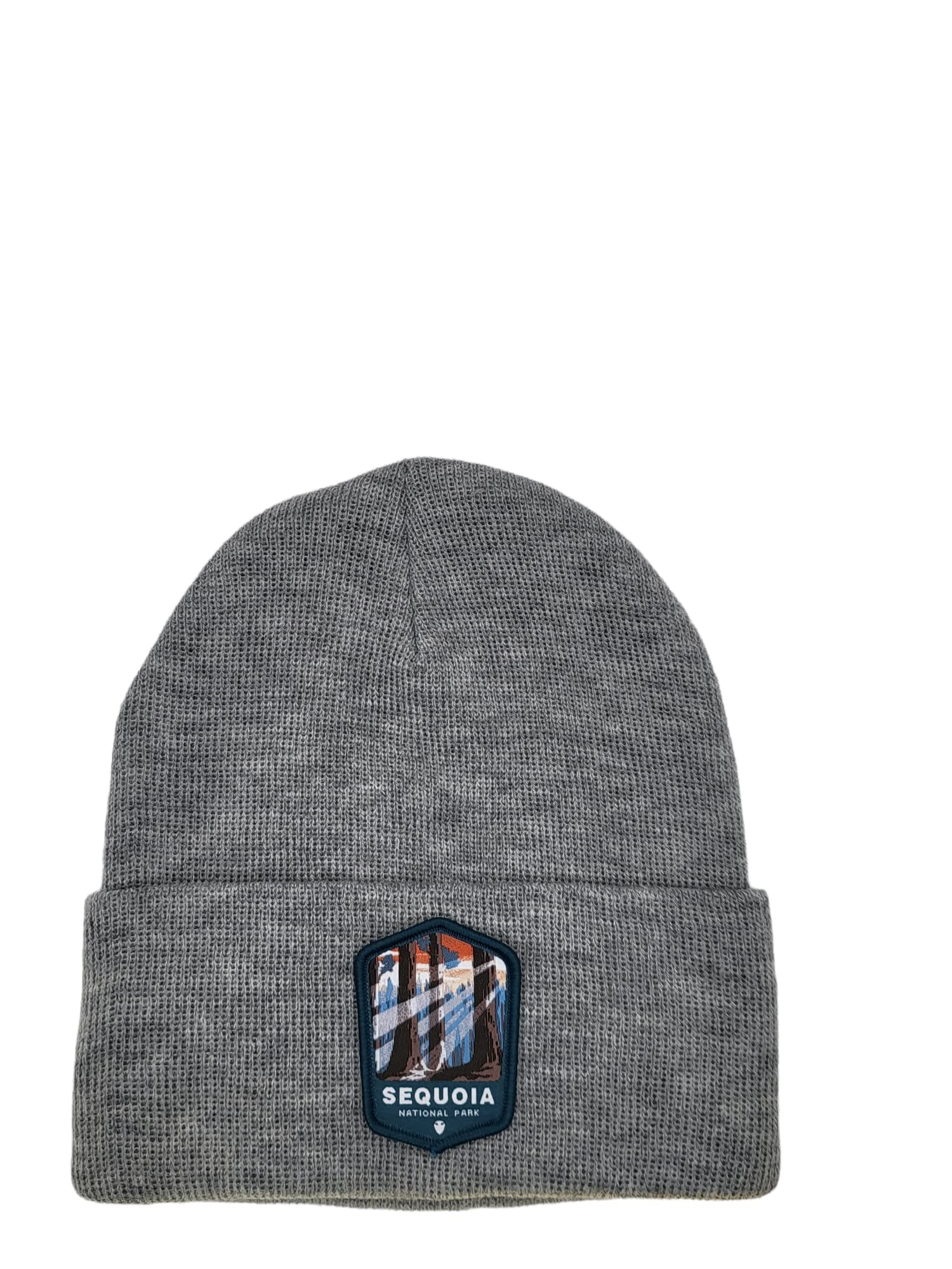 PNW ApparelSequoia National Park Beanie w/Woven Patch, Heather Grey, One Size