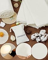 Vista 5 de FIVEIZERO The Yard - Tela de muselina 100 % algodón, 63 pulgadas x 1 yarda, tela calicó beige de peso medio para costura, acolchado, bordado