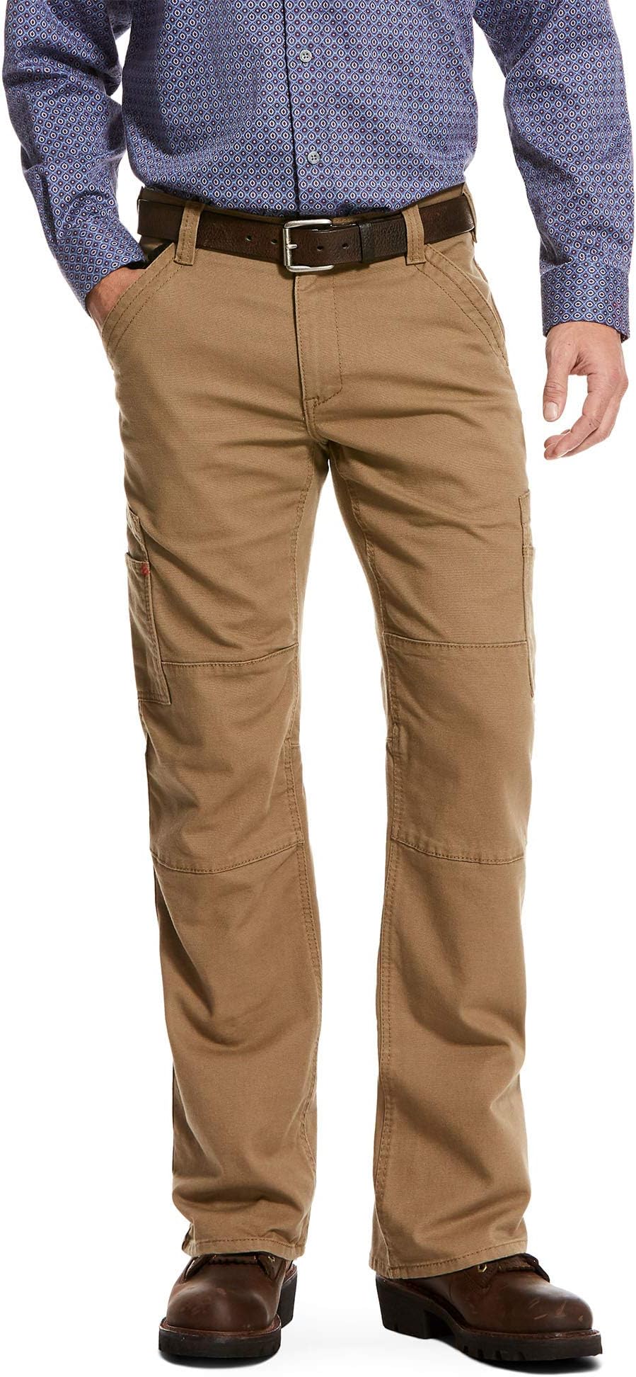 ARIAT mens Flame Resistant M5 Straight Stretch Duralight Canvas Stackable Straight Leg Pant Work Utility Pants