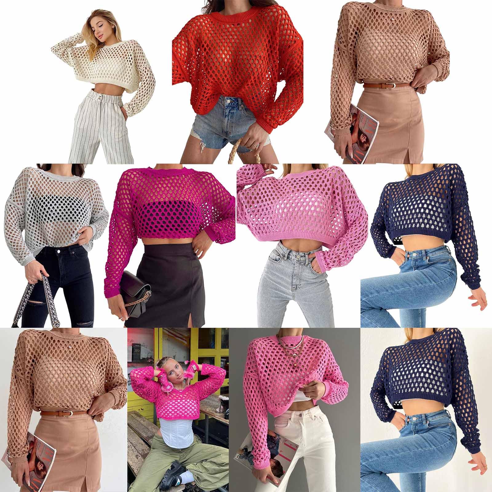 Maglione Donna Con Scollo A V - Lavorato A Maglia, Maniche Lunghe, Taglie S-XXL - Foto 2