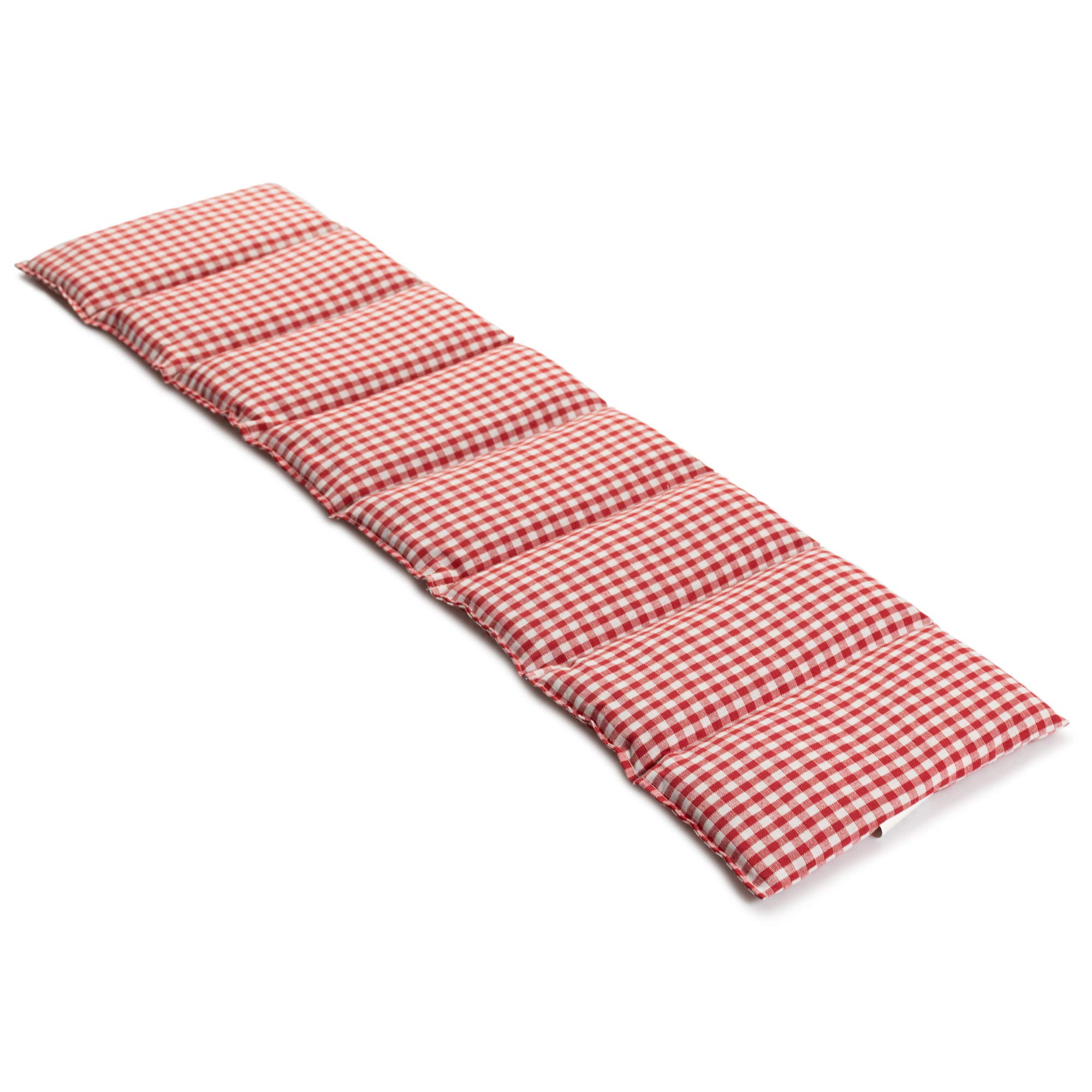 Saco térmico compartimentado en 8 con pepitas de uva 75x20cm | rojo y blanco | Almohada térmica para microondas | Calor y frío | Cojín térmico con semillas