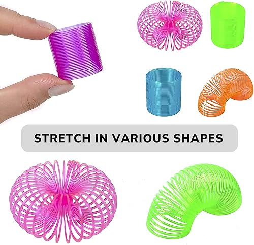 Miniatura 4 de Juguetes a granel - Juguete Slinky - 25 piezas de mini recuerdos de fiesta para niños - Slinky a granel para recuerdos de fiesta, rellenos de huevos