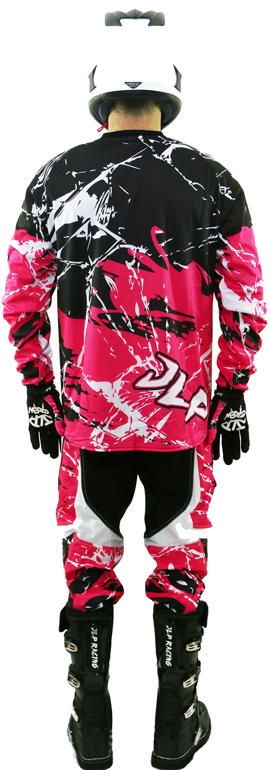 JLP RACING Tenue Moto Cross Quad Enduro VTT BMX MTB Enfant Rose Fille Taille 28 10-12 Ans