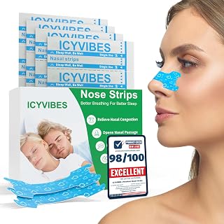 Premium Nasal Strips for Snoring - 60 Count Extra Strength to Support Breathing Enhance Sleep Experience and Promote Overall Well Being for Men & Women Tape