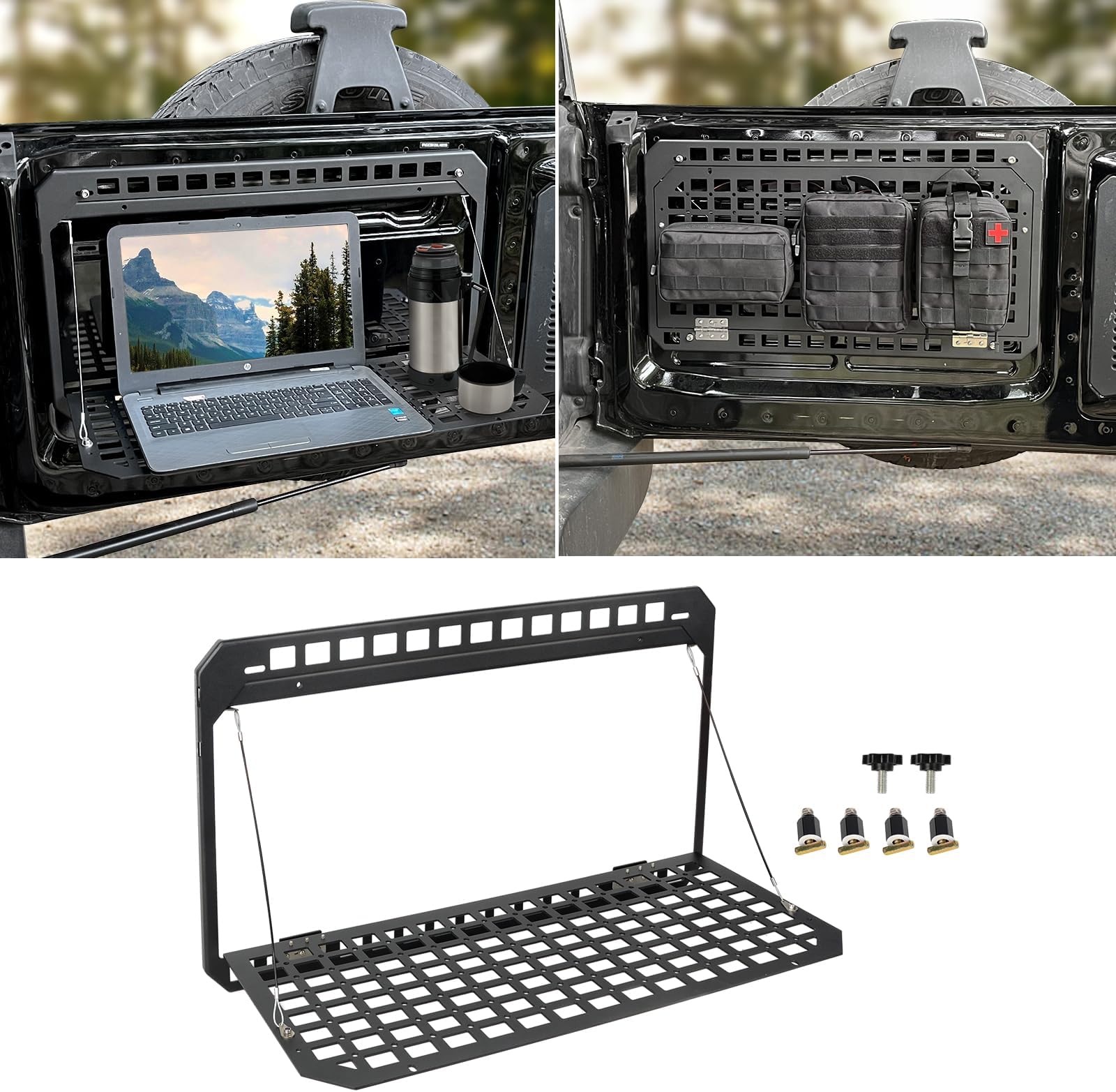 Foldable Tailgate Rack for 2021 2022 2023 2024 Ford Bronco