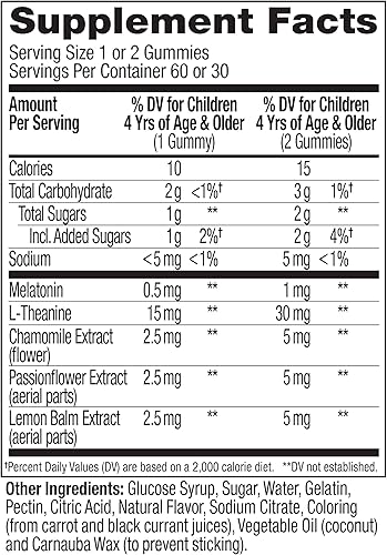 Miniatura 8 de OLLY Gomitas para dormir para niños, 0.5 mg de melatonina, L teanina, manzanilla y bálsamo de limón, suplemento masticable para niños, apoyo