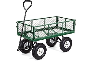 Gorilla Carts GOR400-COM Steel Lawn Cart