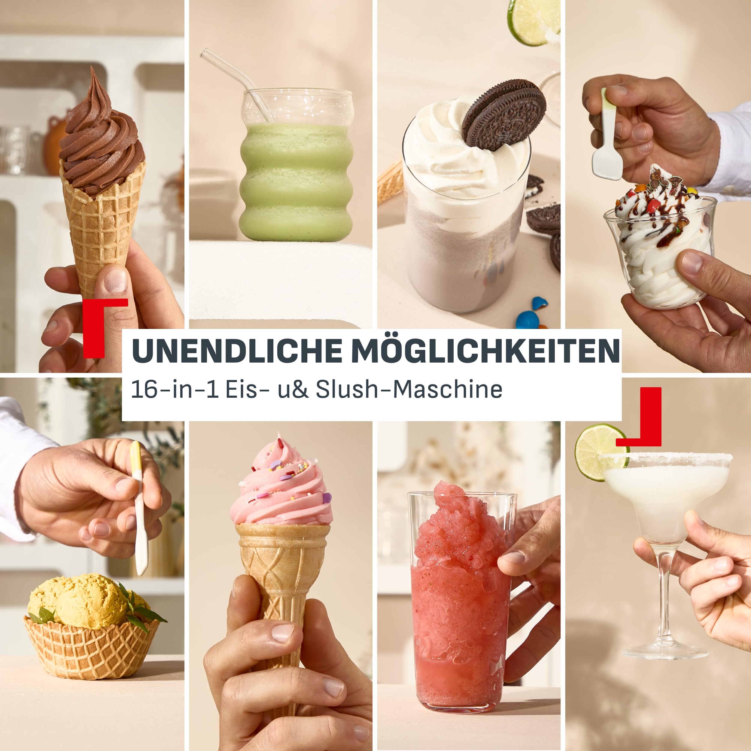Tefal Freezi Instant Softeis- & Slushmaschine, 5 Automatikprogramme, XL-Gefrierzylinder, Blau, IG8024E0