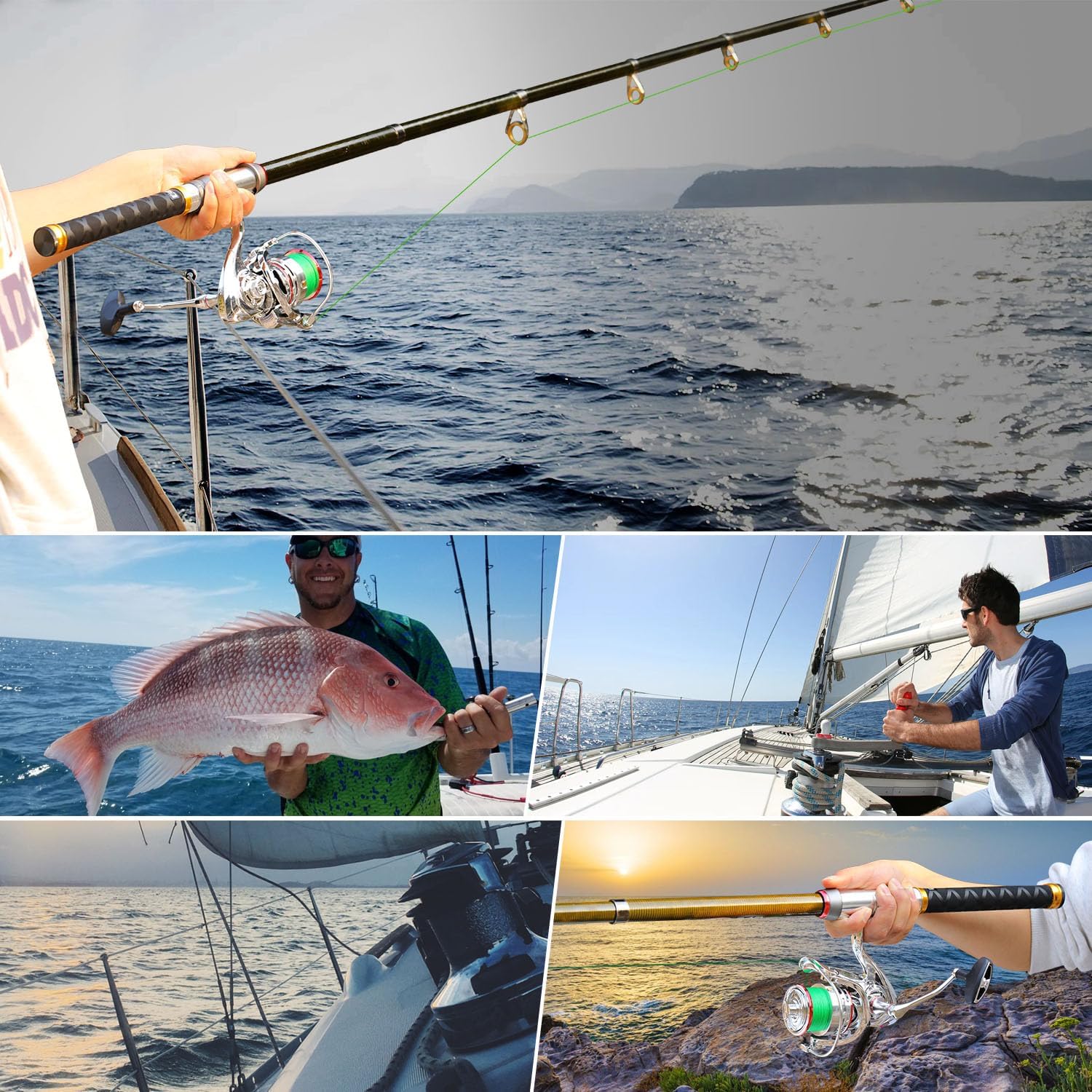 Sougayilang Saltwater Spinning Reel,CNC Aluminum Spool,Max Drag 33LB,Oversize Grip,5.5:1 Gear Ratio, 11+1 Stainless-Steel BB, Freshwater Fishing Reel.