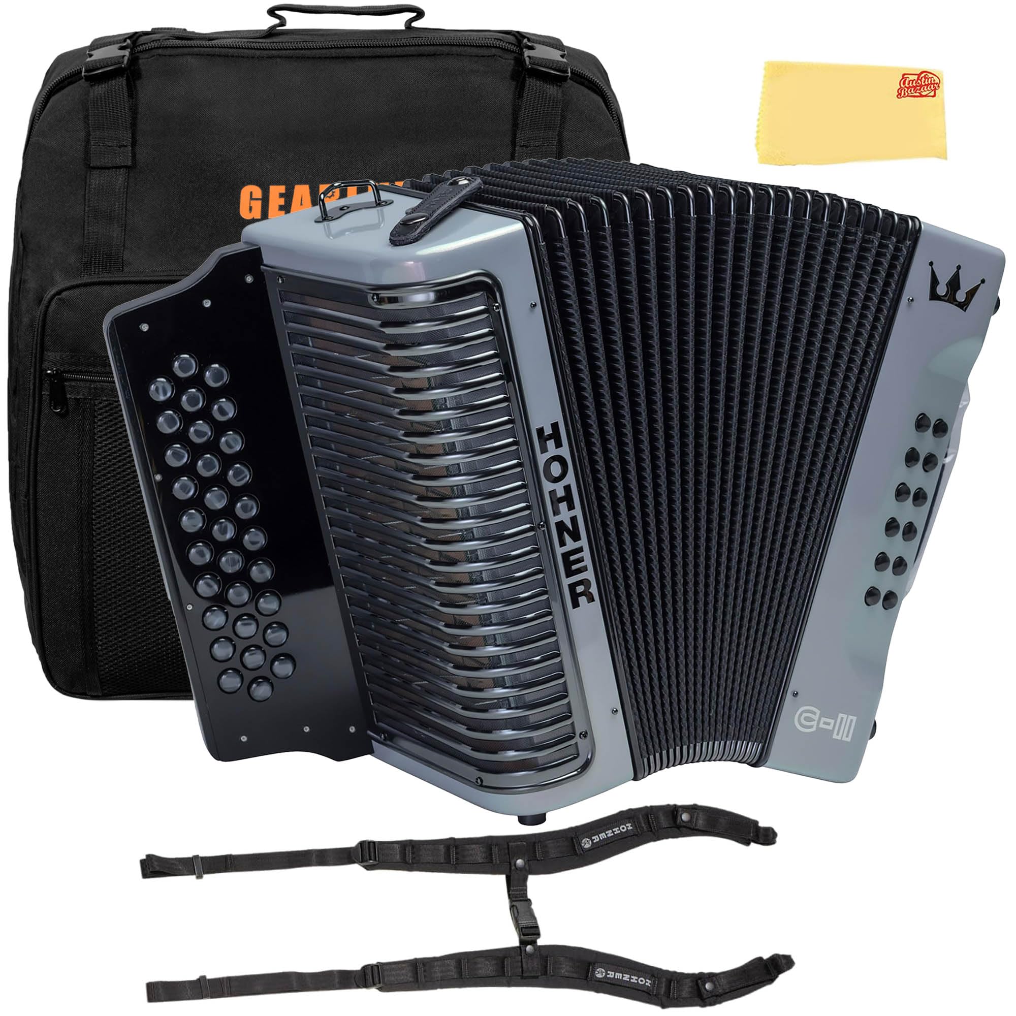 Amazon.com: Hohner Corona C-II F/Bb/Eb Accordion - Silver Rainbow