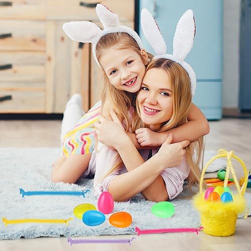 Miniatura 5 de Rellenos de huevos de Pascua, cuerdas elásticas de unicornio, juguete sorpresa de huevo de Pascua para niños y niñas, rellenos de cesta de Pascua,