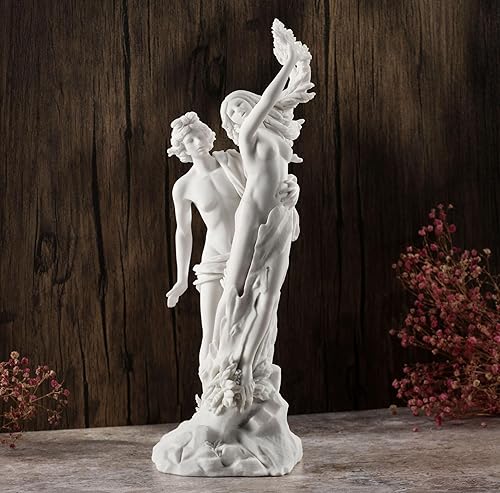 Miniatura 3 de Veronese Design 14 pulgadas Apolo y Daphne griego escultura resina mármol blanco acabado