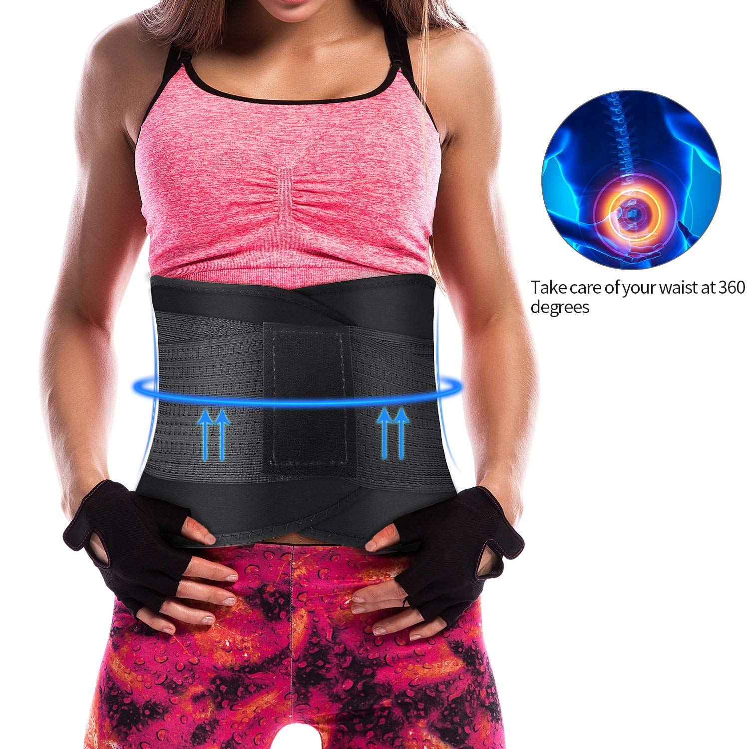 SZClimax Lower Back Brace Pain Relief Double Pull Lumbar Support