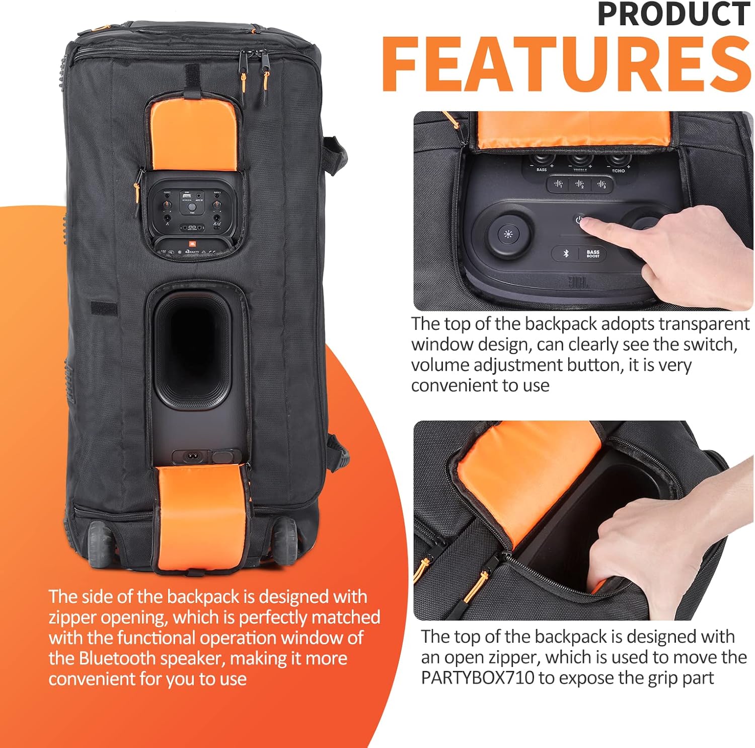 Buy Speaker Bag Rugged Speaker Bag Carry Case Compatible with JBL Party