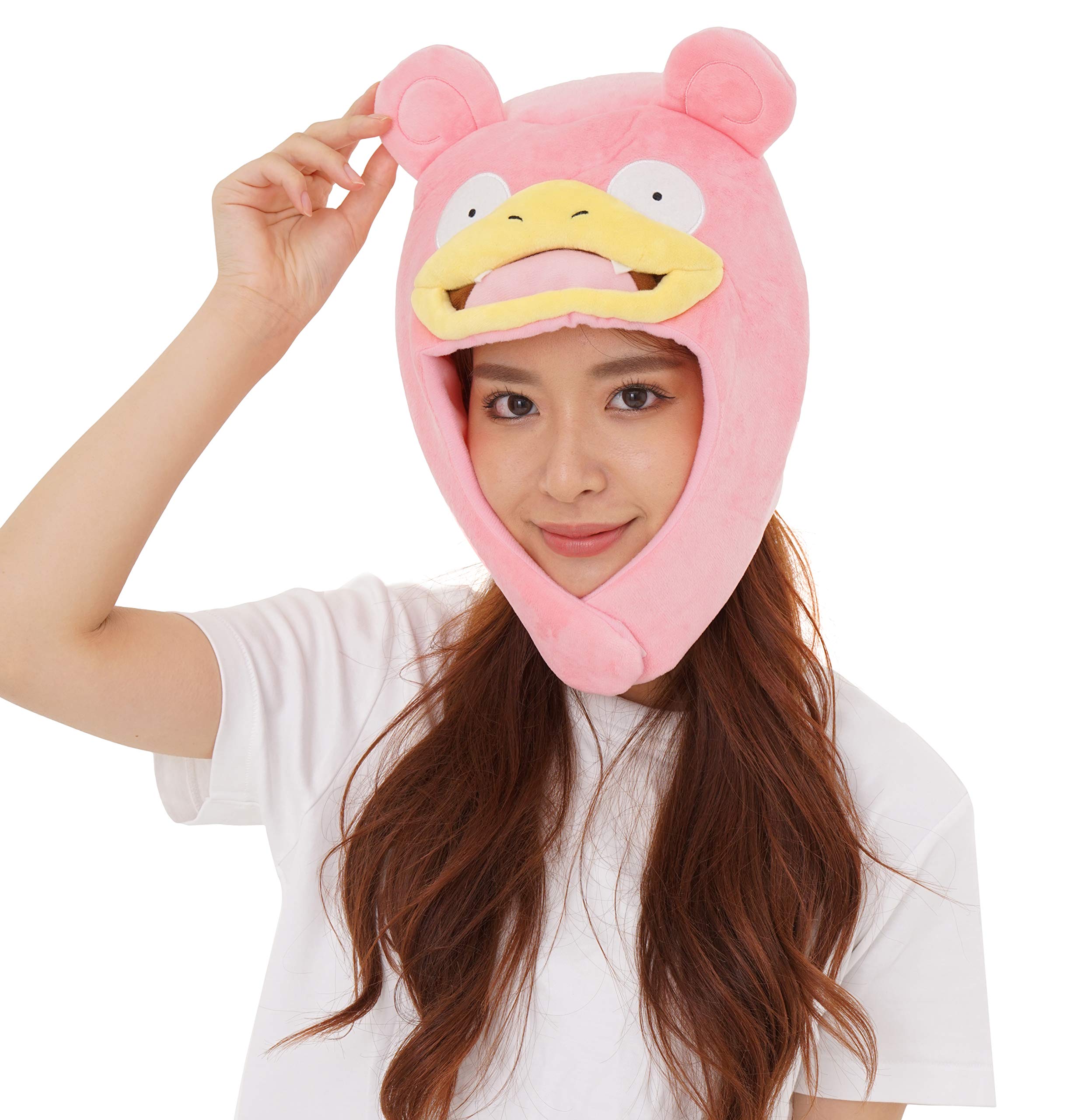 SAZAC Cozy, Warm Slowpoke Kigurumi Hat with Ear Flaps Pokemon Beanie for Adults, Luxurious Novelty Hat for Halloween & Cosplay - Premium Anime Cap