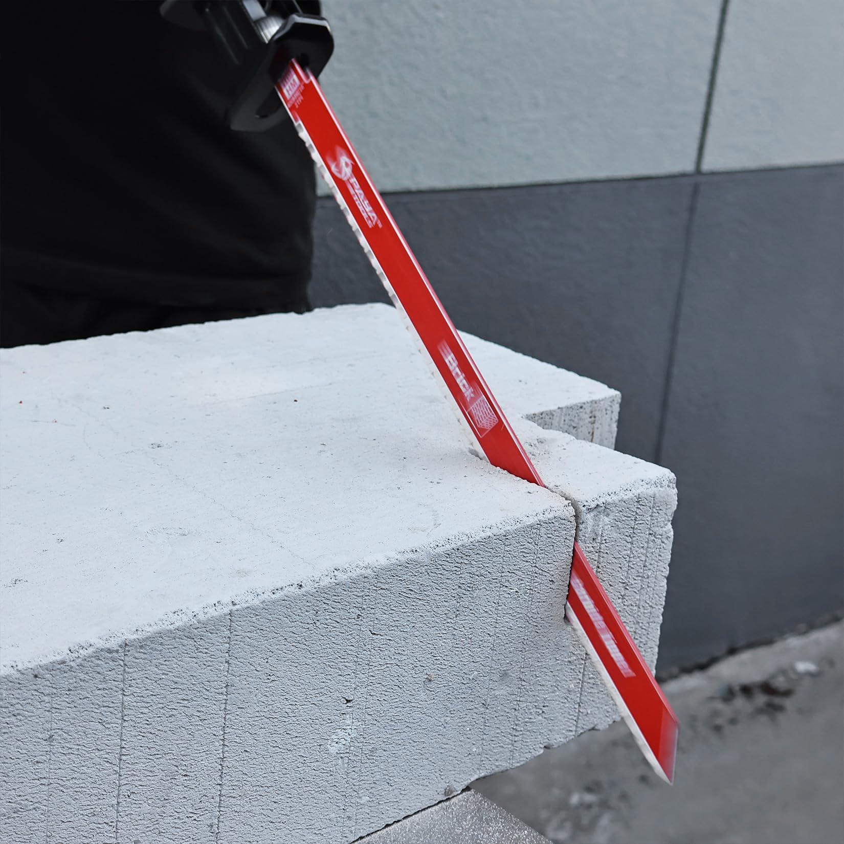 PAYA Säbelsägeblätter 2x Abbruch-Sägeblatt für Säbelsäge 400mm - Hartmetall Carbide Spezialblatt für Porenbeton, Hohlblocksteine & Mauerwerk 2TPI - Vibrationsarm - Für alle gängigen Säbelsägen，PY1510