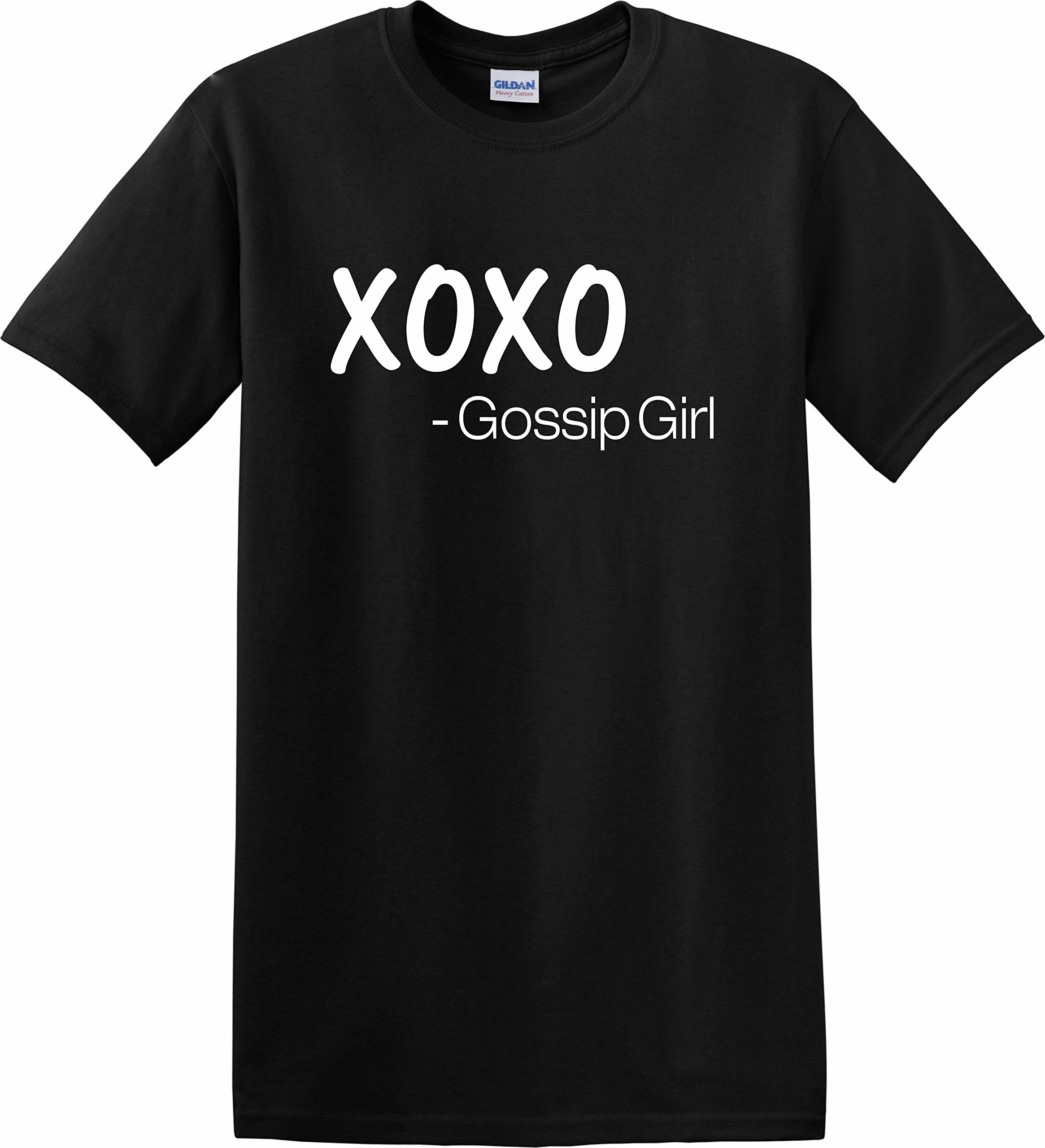 Apparel Prints XOXO Gossip Girl Fan Gift T-Shirt (Small) Black