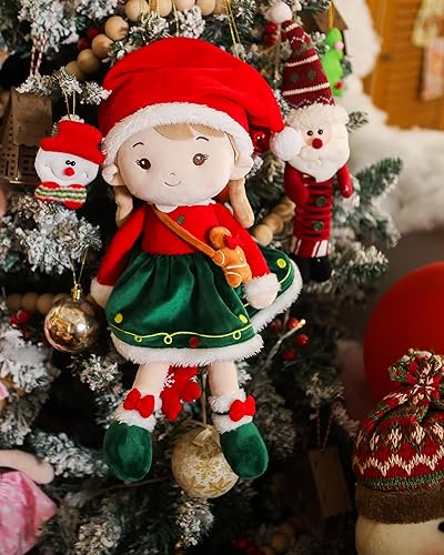 Miniatura 6 de LeyaDoll Juguetes suaves para niñas (16 pulgadas), My First Christmas Dolls, Leya Doll Baby Rag Doll Juguetes de peluche para niños pequeños -
