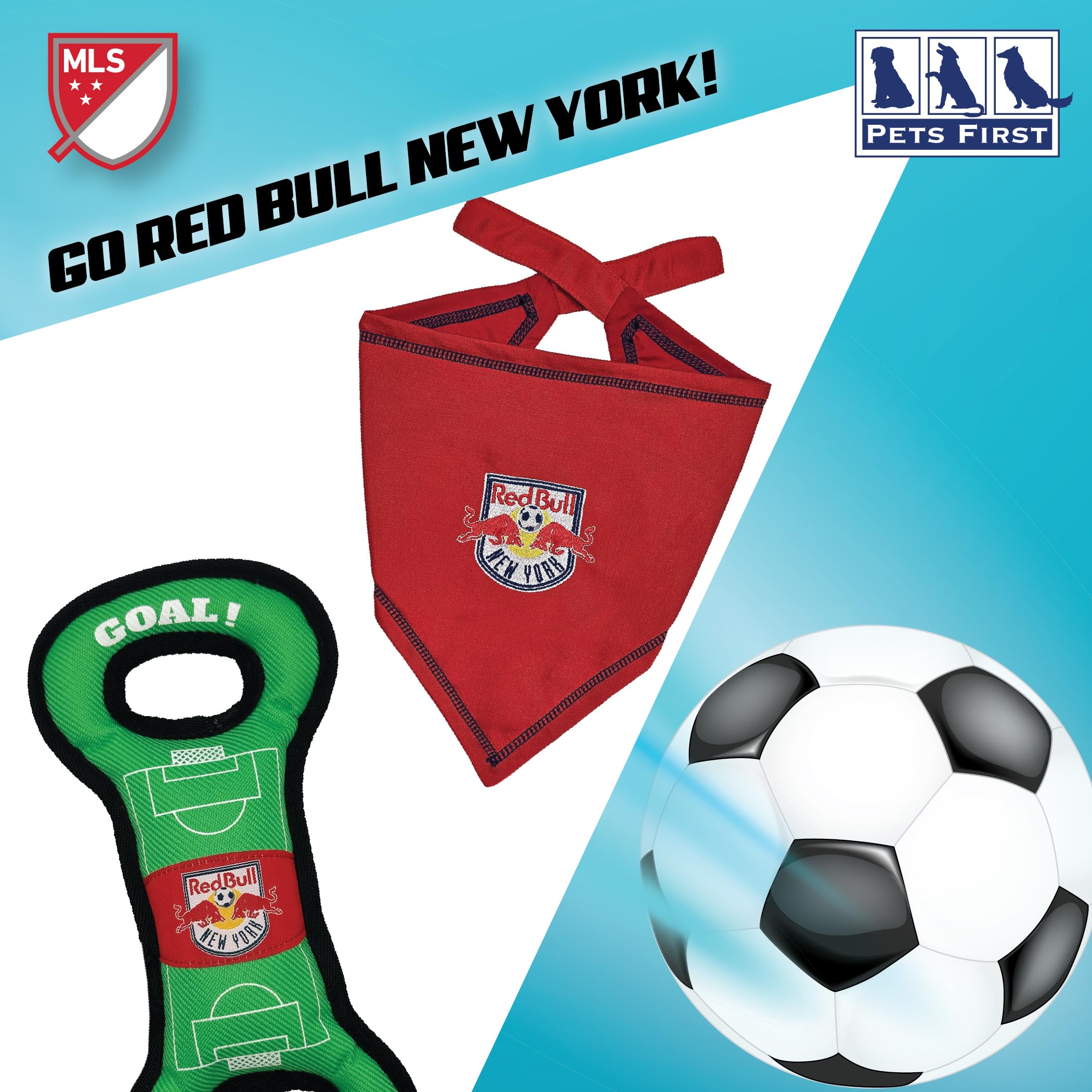 New York Red Bulls Bandana pour Chien Taille L